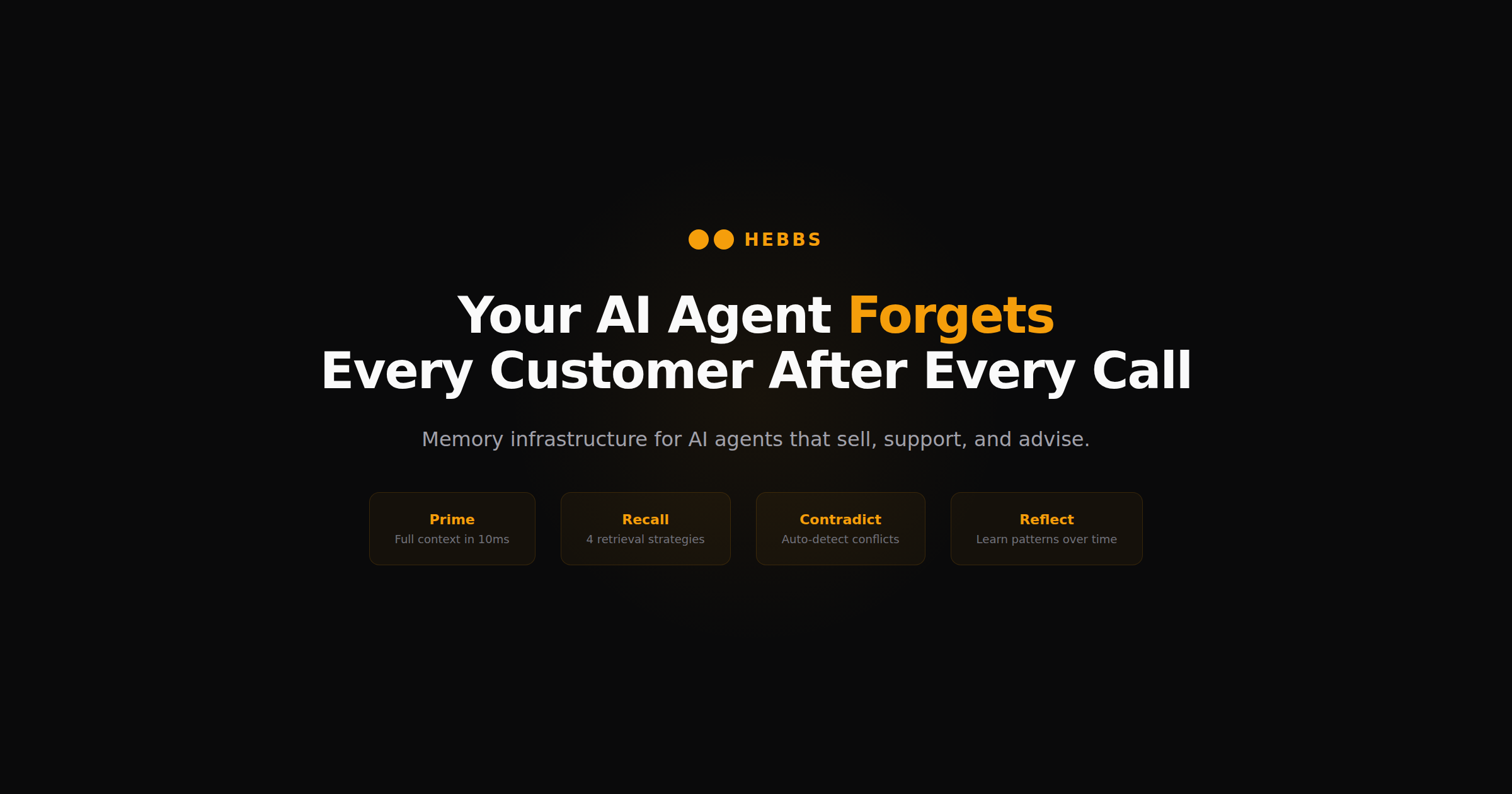 Your AI Agent Forgets Every Customer After Every Call